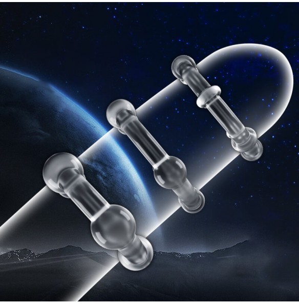 MizzZee - Stimulation Penis Rings (Full Set 3 Pieces - Transparent)
